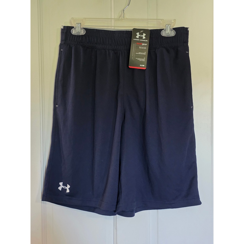 Under Armour Mens HeatGear Navy Blue Mesh Athletic Shorts 1236422 Medium NWT